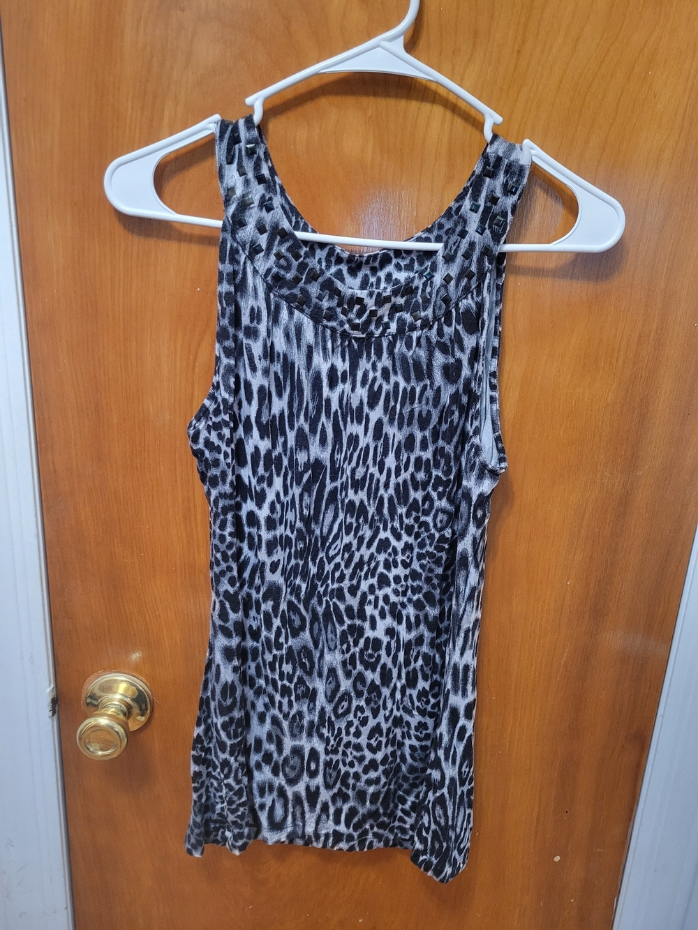 Carole Little Black and White Leopard Tank